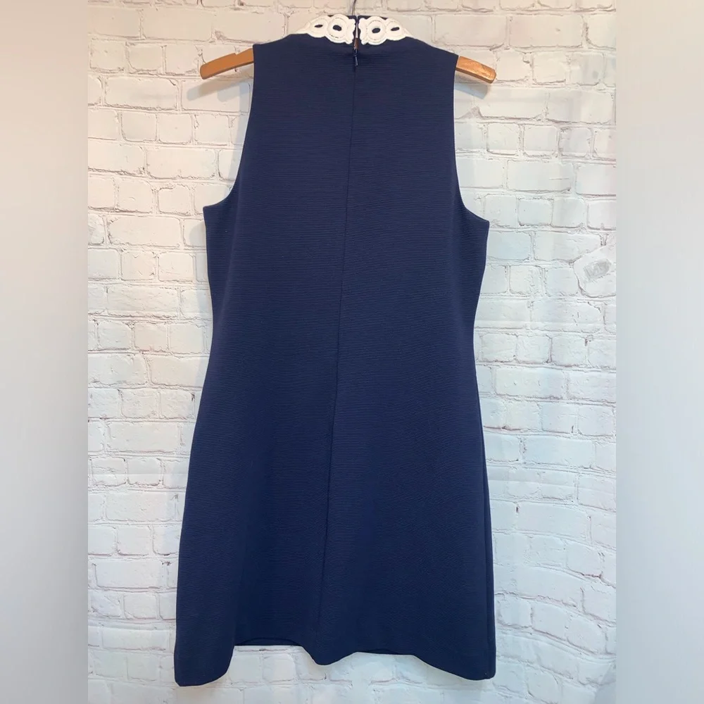 NEW Lilly Pulitzer Callista Navy Dress White Trim Size M - Picture 9 of 10